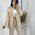 Bej Blazer Ceket Takım