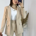 Bej Blazer Ceket Takım