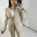 Bej Blazer Ceket Takım