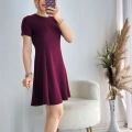 Bordo Trend Midi Elbise