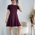Bordo Trend Midi Elbise