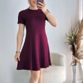 Bordo Trend Midi Elbise