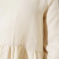Fırfırlı Müslin Bluz Bej