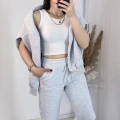 Gap Kapşonlu Gri Üç İplik Sweat Takım
