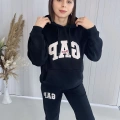 Gap Kapşonlu Siyah Üç İplik Sweat Takım