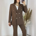 Kahve Blazer Ceket Takım