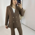 Kahve Blazer Ceket Takım