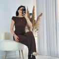 Kahve Kayık Yaka Bürümcük Takım
