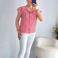 Kırmızı Beyaz Çizgili Gömlek