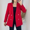 Kırmızı Blazer Ceket Takım