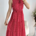 Kırmızı Puantiyeli Elbise