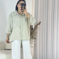 Mint Yeşili Ayrobin Salaş Gömlek