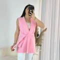 Pembe Bağlamalı Yelek