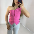 Pembe Tek Omuz Yelek