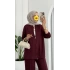 Oysho muadil fermuarlı takım bordo
