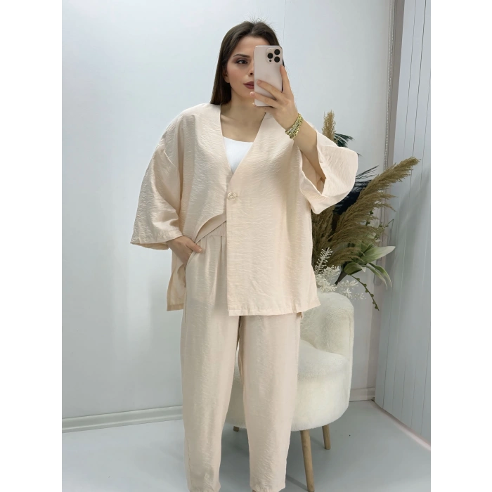 Tek Düğmeli Tensel Takım Taş