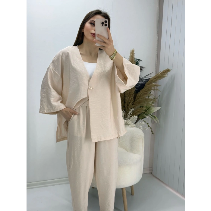 Tek Düğmeli Tensel Takım Taş