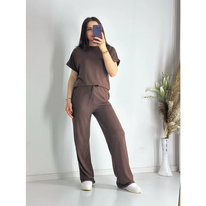 Acı Kahve Rahat Modal Eşofman Takım