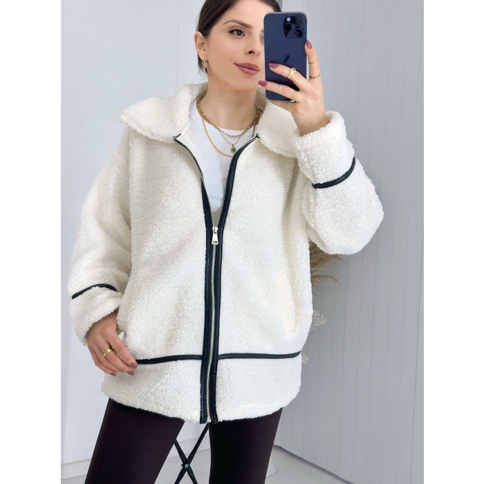 Astarlı Pelüş Ceket Mont