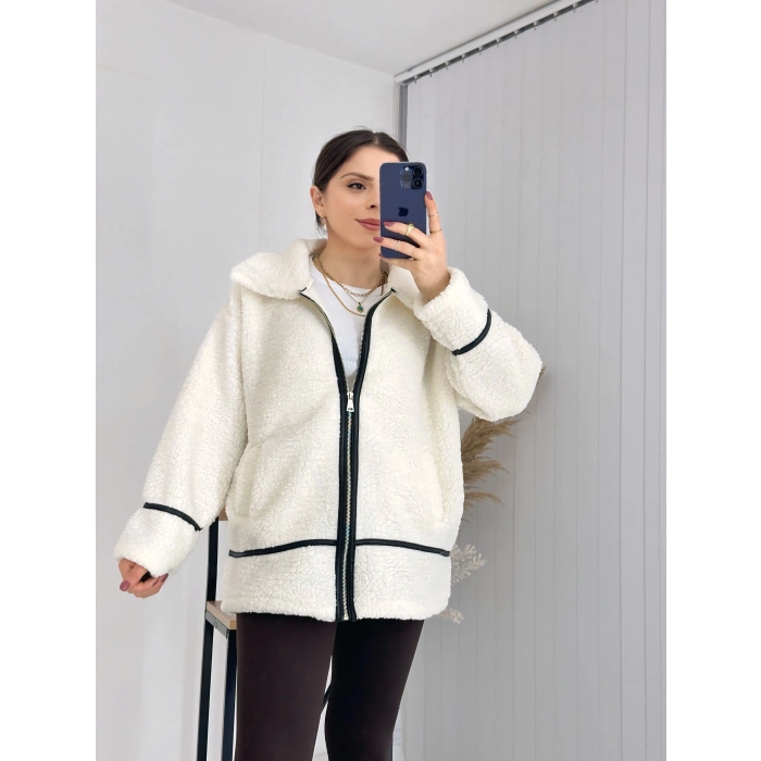 Astarlı Pelüş Ceket Mont