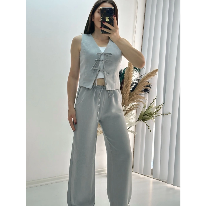 Bağlamalı Tensel Takım Gri