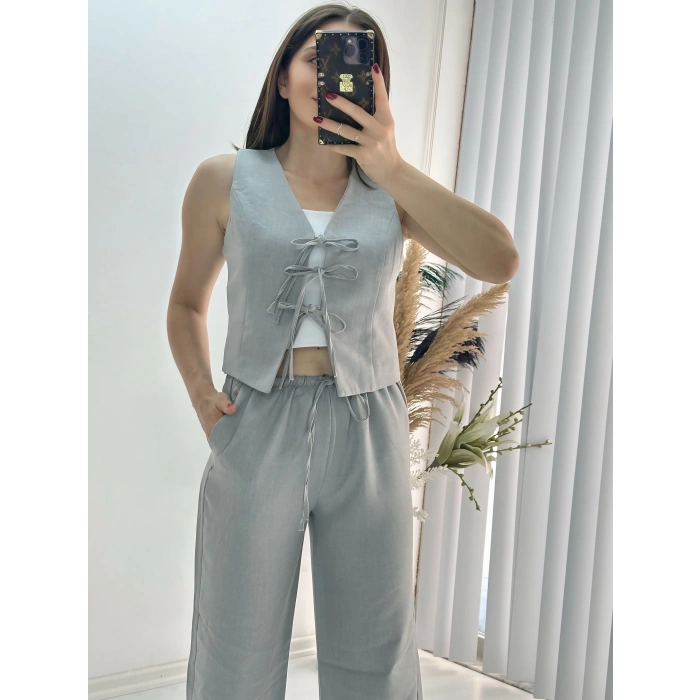 Bağlamalı Tensel Takım Gri