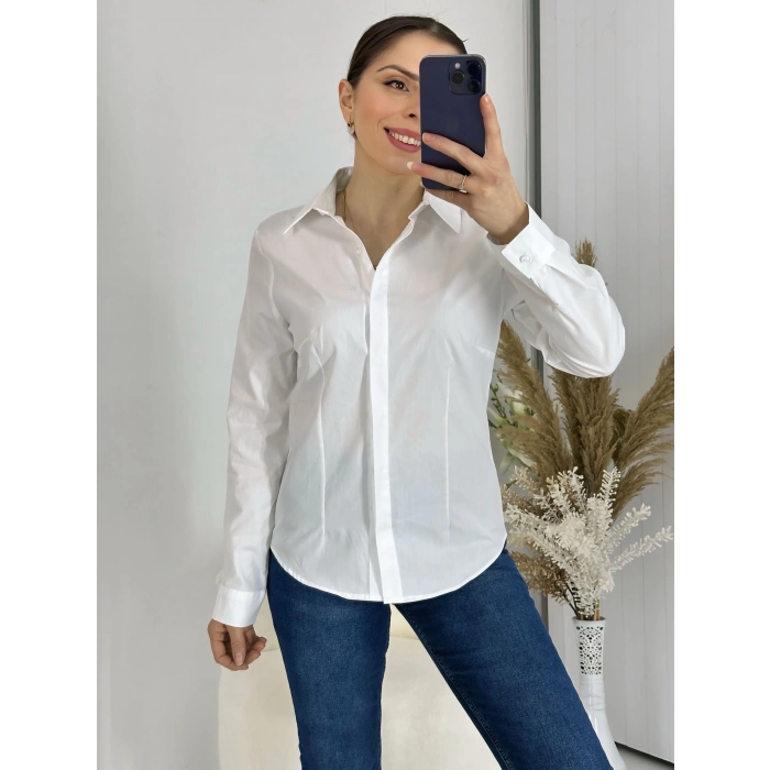 Beyaz kadın Gömlek