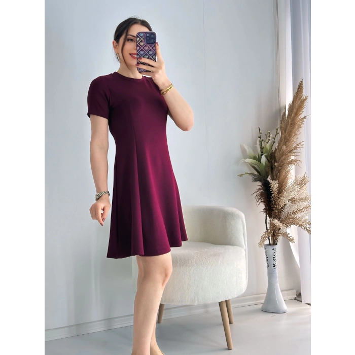 Bordo Trend Midi Elbise