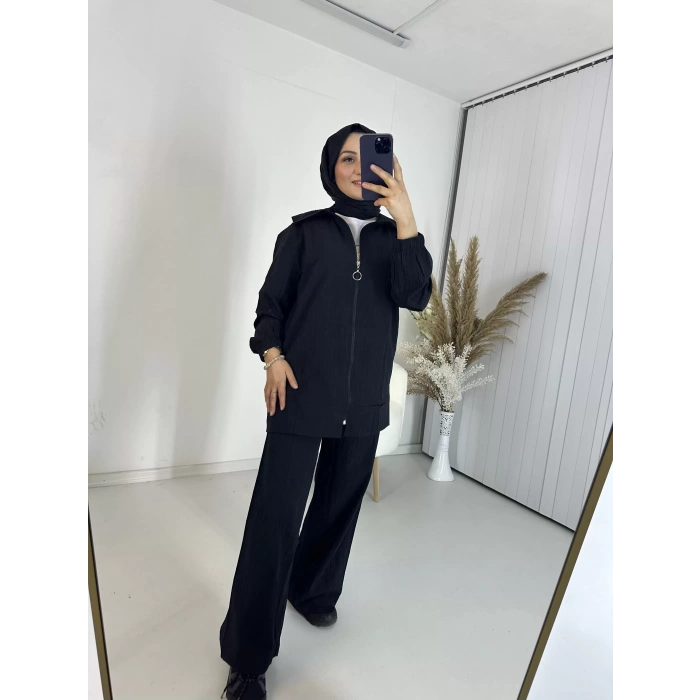 Gemici Yaka Fermuarlı İkili Takım