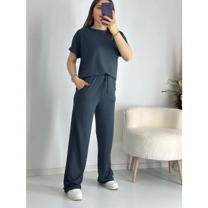 Gri Rahat Modal Eşofman Takım