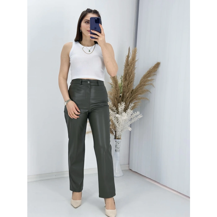 Haki Deri Pantolon
