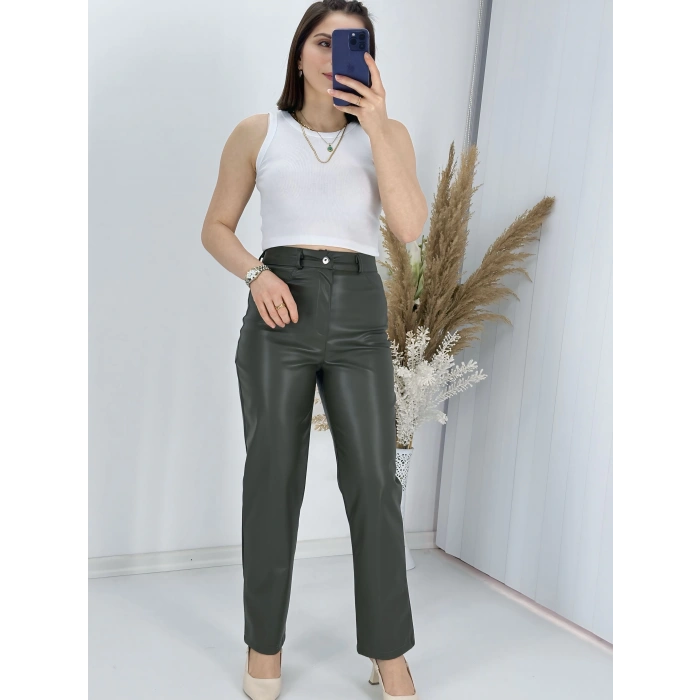 Haki Deri Pantolon