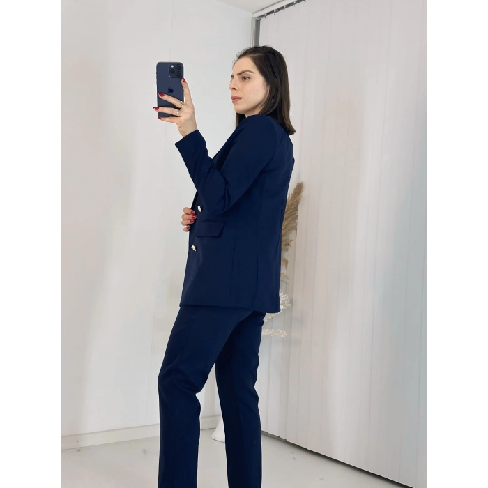 Lacivert Blazer Ceket Takım