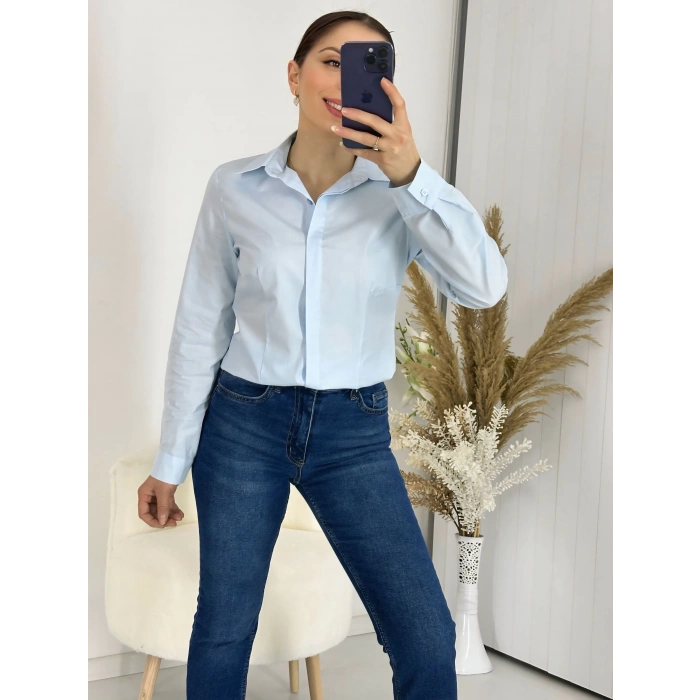 Mavi Kadın Gömlek