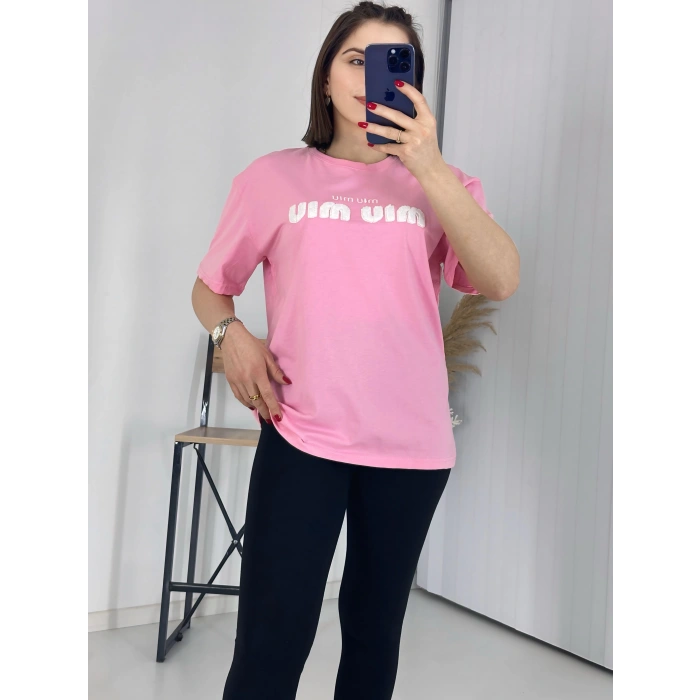 Mıu Pembe Oversize Tshirt