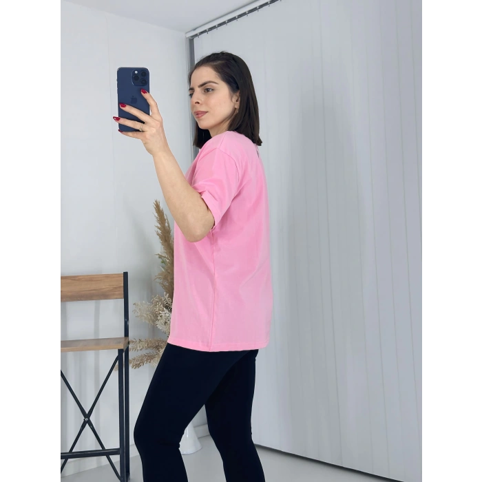 Mıu Pembe Oversize Tshirt