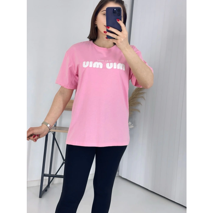 Mıu Pembe Oversize Tshirt