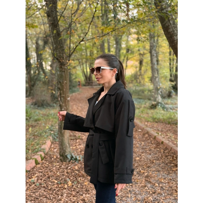 Premium Kalite Trenç Siyah