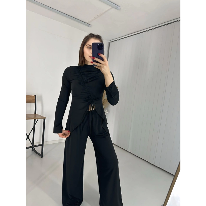 Sandy Kumaş Büzgülü Takım