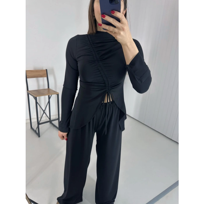 Sandy Kumaş Büzgülü Takım