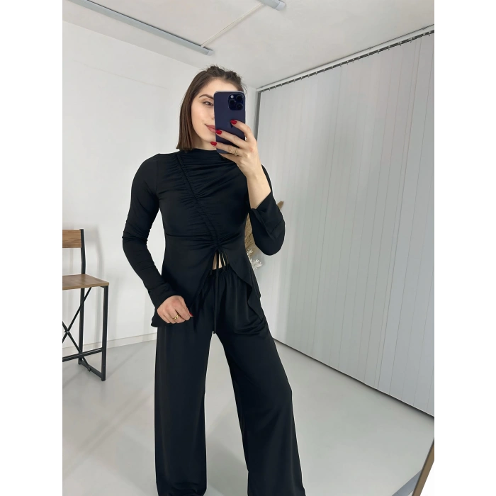 Sandy Kumaş Büzgülü Takım