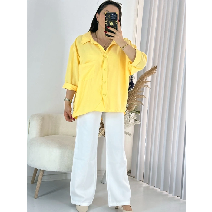 Sarı Ayrobin Salaş Gömlek