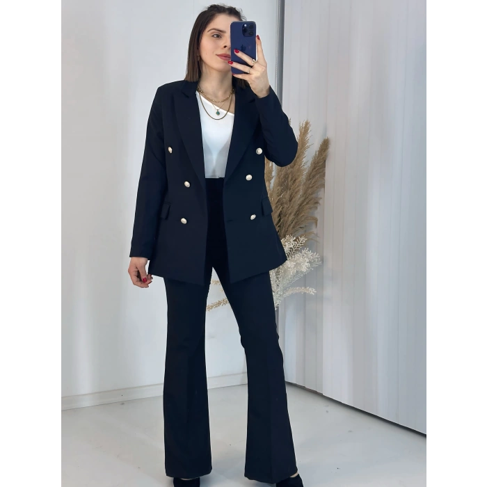 Siyah Blazer Ceket Takım