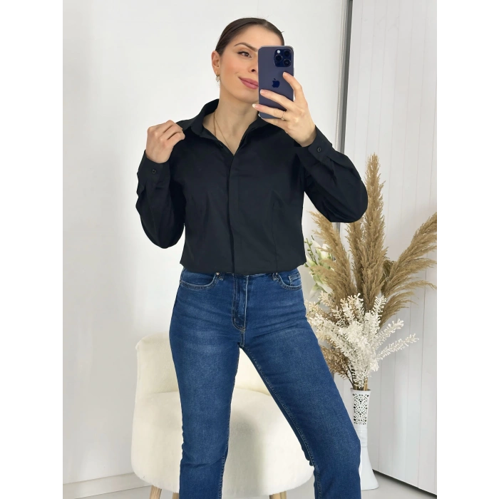 Siyah Kadın Gömlek