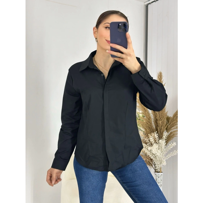 Siyah Kadın Gömlek