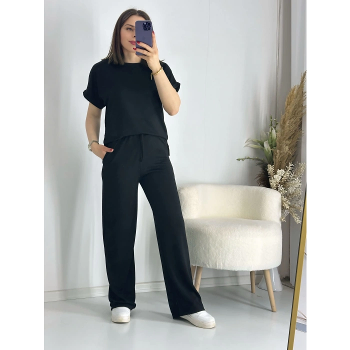 Siyah Rahat Modal Eşofman Takım