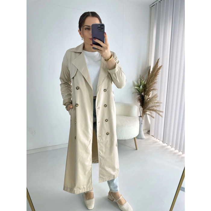 Taş Kemerli Klasik Trenç