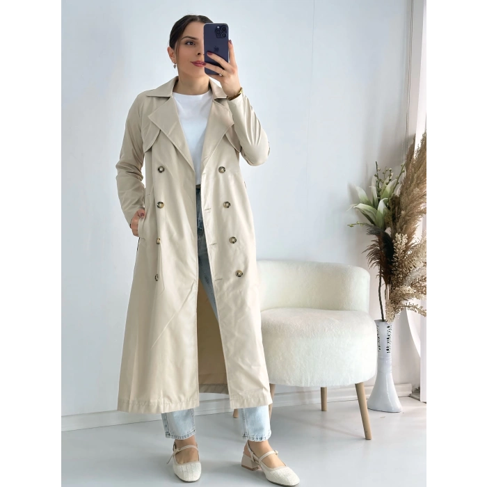 Taş Kemerli Klasik Trenç