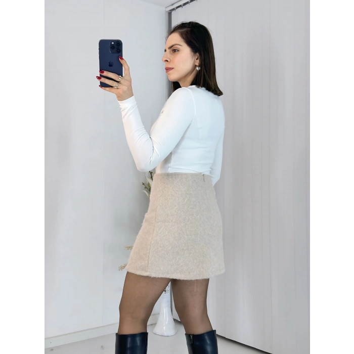 Taş Kırçıllı Kaşe Etek