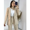 Bej Blazer Ceket Takım